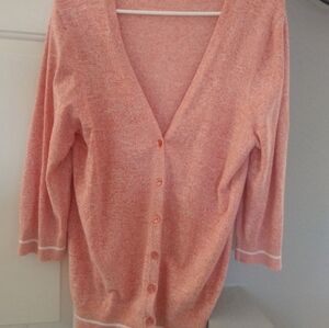 Tommy Hilfiger Button Down Cardigan Sweater Pink Heather NEW | XLarge | EUC
